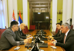 25 February 2020 The Head of the Parliamentary Friendship Group with Armenia Aleksandar Cotric in meeting with Armenian Ambassador to Serbia Ashot Hovakimyan